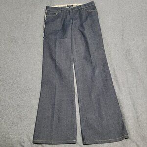 Women's Burberry Dark Blue Denim Wide Leg Jeans